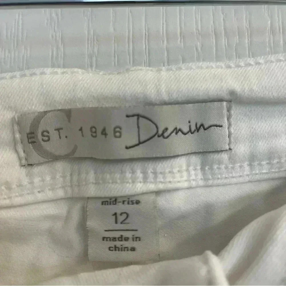 White Straight Leg Denim Jeans - Picture 8 of 12